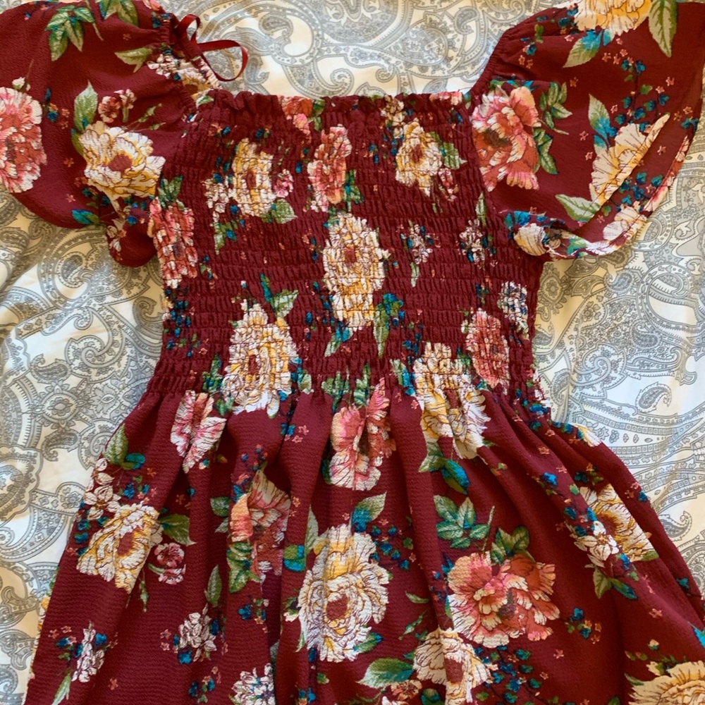 Off the shoulder flower Top